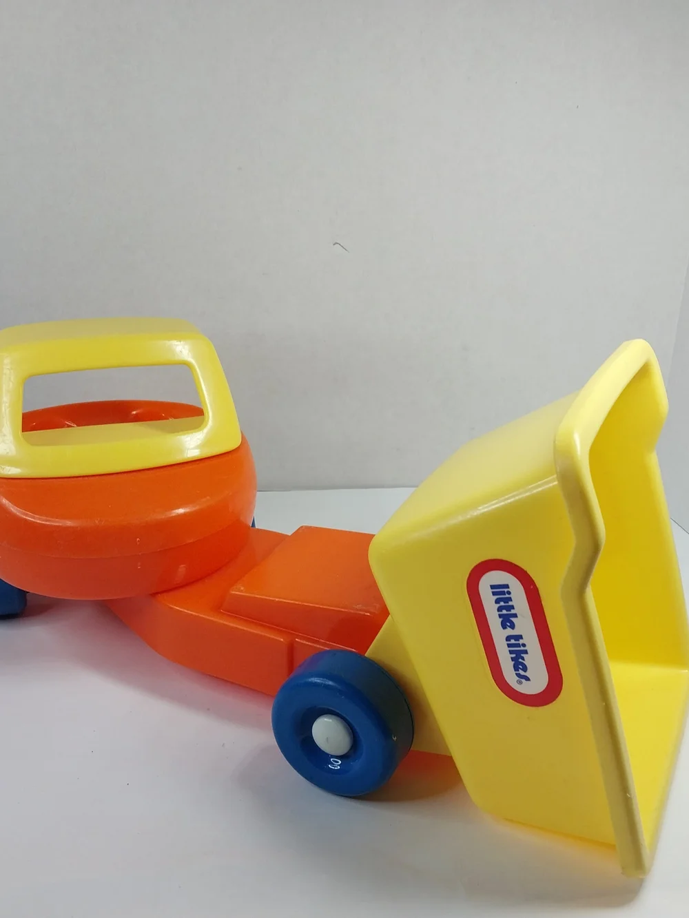 Vintage Retro 80s/90s Little Tikes Toddle Tots Dump Truck Only, Yellow/Orange